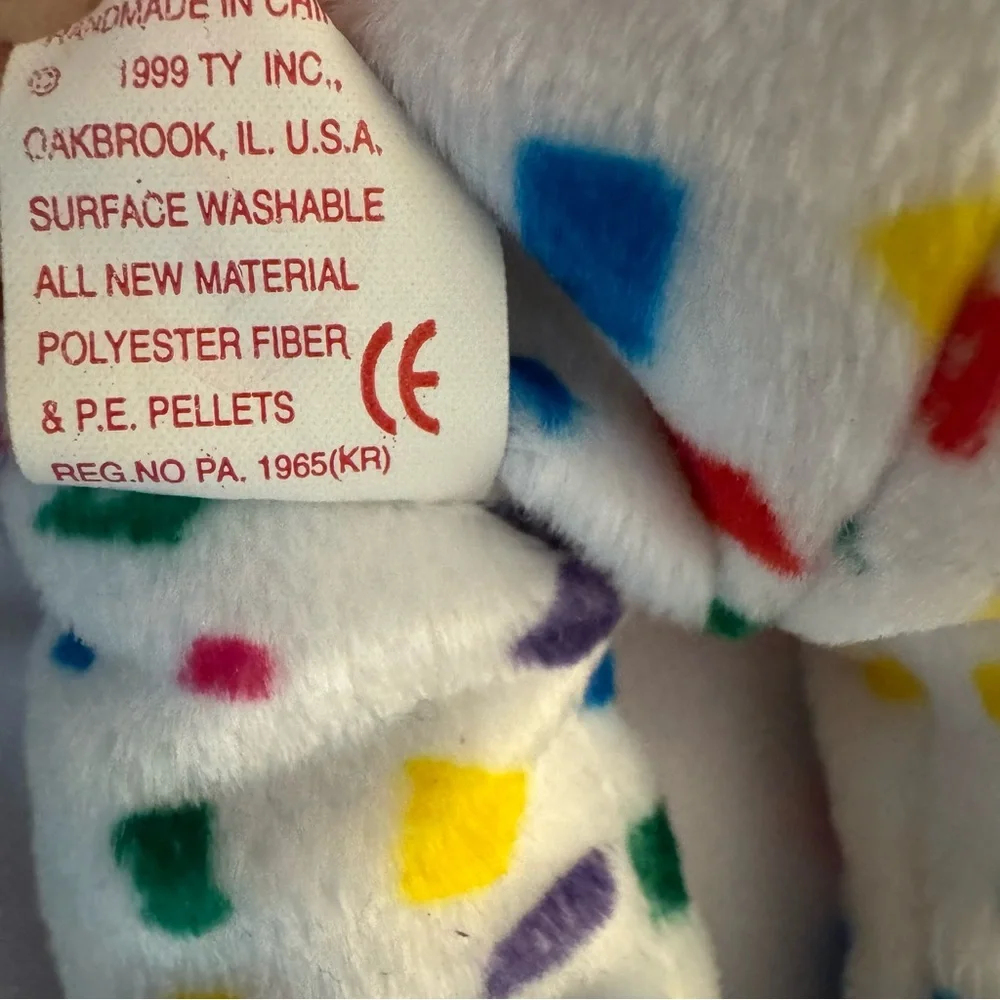 Vintage Ty 2K Multicolor Beanie Baby & Matching Beanie Buddy